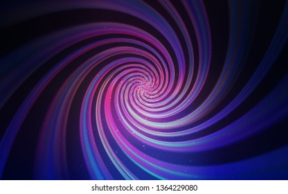 Dark Pink, Blue vector background with astronomical stars. Space stars on blurred abstract background with gradient. Pattern for futuristic ad, booklets.