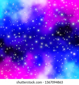 Dark Pink, Blue vector background with colorful stars. Colorful illustration with abstract gradient stars. Pattern for websites, landing pages.