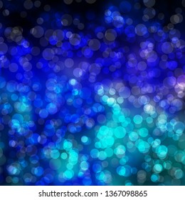 Dark Pink, Blue vector background with circles. Glitter abstract illustration with colorful drops. Pattern for business ads.