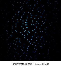Dark Pink, Blue vector background with small and big stars. Colorful illustration with abstract gradient stars. Design for your business promotion.