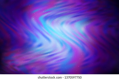 Dark Pink, Blue vector background with galaxy stars. Glitter abstract illustration with colorful cosmic stars. Template for cosmic backgrounds.