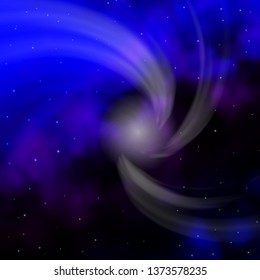 Dark Pink, Blue vector background with small and big stars. Colorful illustration in abstract style with gradient stars. Best design for your ad, poster, banner.