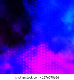 Dark Pink, Blue vector background in polygonal style. Illustration with a set of gradient rectangles. Best design for your ad, poster, banner.