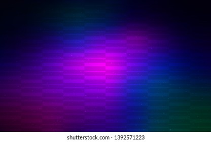 Dark Pink, Blue vector background with stright stripes. Glitter abstract illustration with colorful sticks. Pattern for ads, posters, banners.