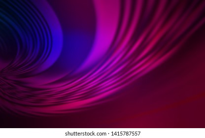 Dark Pink, Blue vector background with curved lines. An elegant bright illustration with gradient. The best colorful design for your business.