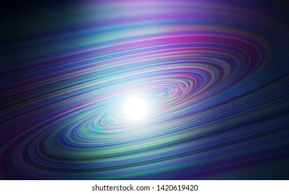 Dark Pink, Blue vector background with galaxy stars. Glitter abstract illustration with colorful cosmic stars. Pattern for astronomy websites.