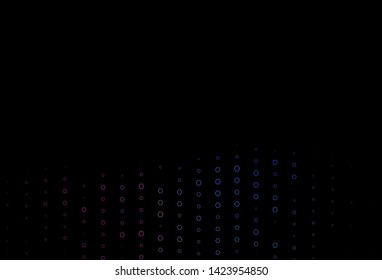 Dark Pink, Blue vector background with hexagons. Illustration of abstract hexagons on colorful surface. New design for website's poster, banner.