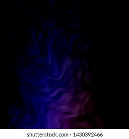 Dark Pink, Blue vector background with bent lines. Colorful illustration with curved lines. Pattern for commercials, ads.