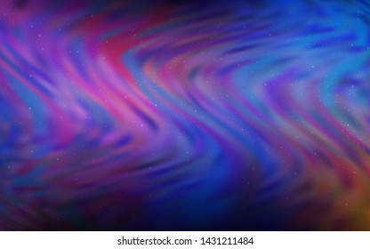 Dark Pink, Blue vector background with galaxy stars. Shining illustration with sky stars on abstract template. Best design for your ad, poster, banner.