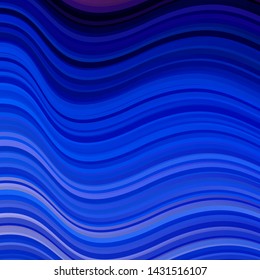 Dark Pink, Blue vector background with lines. Abstract illustration with bandy gradient lines. Pattern for ads, commercials.
