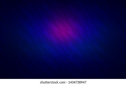 Dark Pink, Blue vector background with stright stripes. Lines on blurred abstract background with gradient. Template for your beautiful backgrounds.