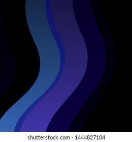 Dark Pink, Blue vector background with curved lines. Abstract gradient illustration with wry lines. Pattern for ads, commercials.