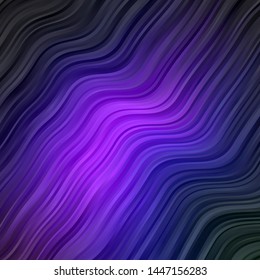 Dark Pink, Blue vector background with bent lines. Bright sample with colorful bent lines, shapes. Best design for your posters, banners.