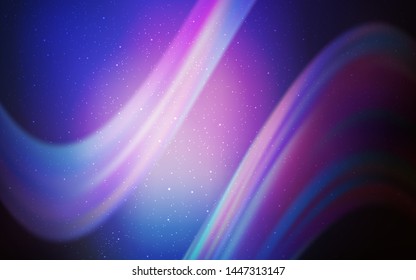 Dark Pink, Blue vector background with galaxy stars. Modern abstract illustration with Big Dipper stars. Best design for your ad, poster, banner.