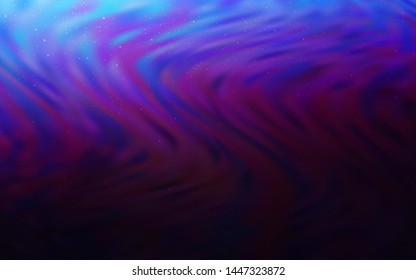 Dark Pink, Blue vector background with astronomical stars. Glitter abstract illustration with colorful cosmic stars. Pattern for futuristic ad, booklets.