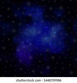 Dark Pink, Blue vector background with small and big stars. Colorful illustration with abstract gradient stars. Pattern for websites, landing pages.