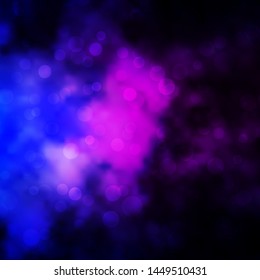 Dark Pink, Blue vector background with circles. Abstract colorful disks on simple gradient background. Pattern for wallpapers, curtains.