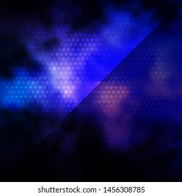 Dark Pink, Blue vector background with circles. Abstract colorful disks on simple gradient background. Design for posters, banners.