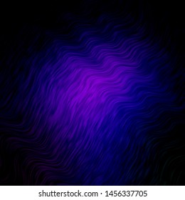 Dark Pink, Blue vector background with bent lines. Colorful illustration with curved lines. Pattern for busines booklets, leaflets