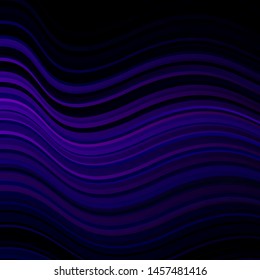 Dark Pink, Blue vector background with curves. Illustration in halftone style with gradient curves. Pattern for ads, commercials.