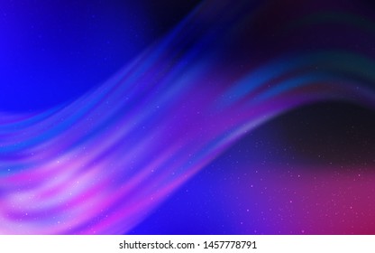 Dark Pink, Blue vector background with galaxy stars. Glitter abstract illustration with colorful cosmic stars. Pattern for astrology websites.