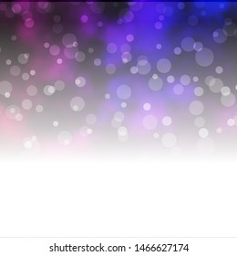 Dark Pink, Blue vector background with circles. Abstract decorative design in gradient style with bubbles. New template for your brand book.