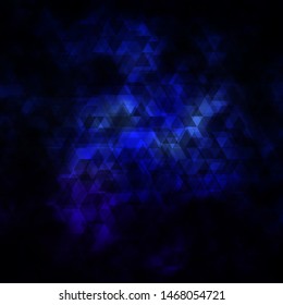 Dark Pink, Blue vector background with lines, triangles. Abstract gradient design with colorful triangles. Pattern for commercials.
