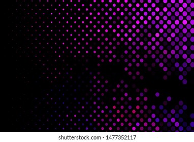 Dark Pink, Blue vector background with bubbles. Modern abstract illustration with colorful water drops. Completely new template for your brand book.