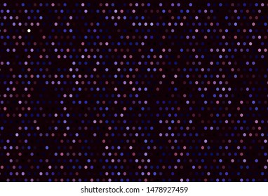 Dark Pink, Blue vector background with bubbles. Glitter abstract illustration with blurred drops of rain. New template for your brand book.