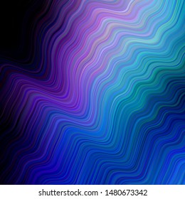 Dark Pink, Blue vector background with wry lines. Glitter abstract illustration with wry lines. A completely new design for your business.