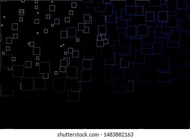 Dark Pink, Blue vector background with rectangles. Rectangles on abstract background with colorful gradient. Modern template for your landing page.