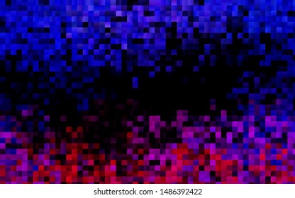Dark Pink, Blue vector background with rectangles. Glitter abstract illustration with rectangular shapes. Pattern for commercials.