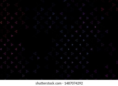 Dark Pink, Blue vector background with triangles. Modern abstract illustration with colorful triangles. Best design for your ad, poster, banner.