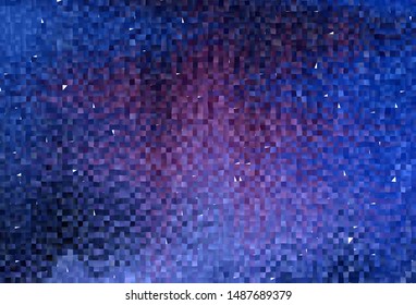 Dark Pink, Blue vector background with rectangles. Glitter abstract illustration with rectangular shapes. The template can be used as a background.