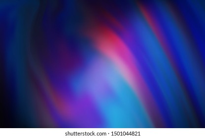 Dark Pink, Blue vector background with wry lines. Colorful abstract illustration with gradient lines. Template for cell phone screens.