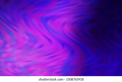 Dark Pink, Blue vector background with galaxy stars. Shining illustration with sky stars on abstract template. Best design for your ad, poster, banner.