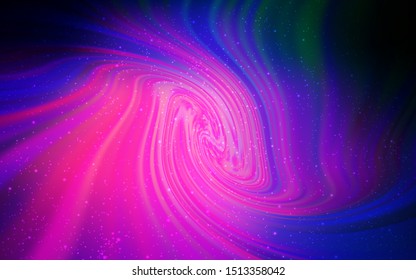 Dark Pink, Blue vector background with astronomical stars. Shining illustration with sky stars on abstract template. Pattern for futuristic ad, booklets.