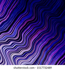 Dark Pink, Blue vector background with curved lines. Gradient illustration in simple style with bows. Pattern for websites, landing pages.