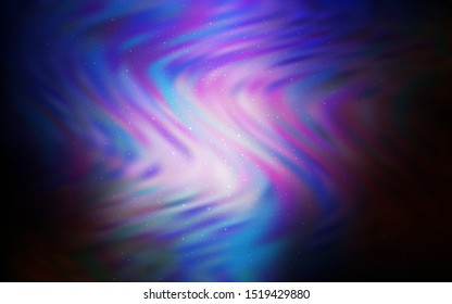 Dark Pink, Blue vector background with galaxy stars. Shining illustration with sky stars on abstract template. Smart design for your business advert.