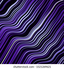 Dark Pink, Blue vector background with wry lines. Abstract illustration with bandy gradient lines. Pattern for commercials, ads.
