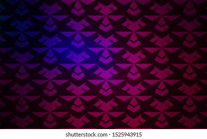Dark Pink, Blue vector background with bent lines. A sample with colorful lines, shapes. Colorful wave pattern for your design.