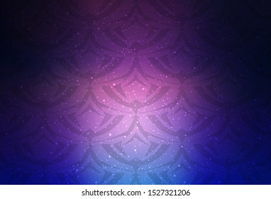 Dark Pink, Blue vector background with polygonal style. Illustration with set of colorful triangles. Template for wallpapers.