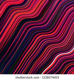 Dark Pink, Blue vector background with lines. Illustration in abstract style with gradient curved.  Smart design for your promotions.