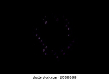 Dark Pink, Blue vector background with music symbols. Modern abstract illustration with melody keys. Modern design for wallpapers.