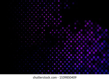Dark Pink, Blue vector background with bubbles. Blurred decorative design in abstract style with bubbles. Template for your brand book.