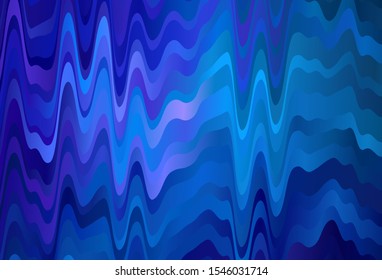 Dark Pink, Blue vector background with wry lines. Colorful abstract illustration with gradient lines. The best colorful design for your business.