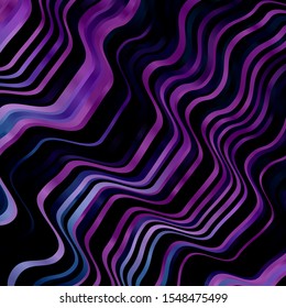 Dark Pink, Blue vector background with curved lines. Illustration in halftone style with gradient curves. Pattern for business booklets, leaflets