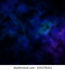 Dark Pink, Blue vector background with rectangles. Colorful illustration with gradient rectangles and squares. Template for cellphones.