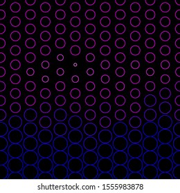 Dark Pink, Blue vector background with bubbles. Abstract colorful disks on simple gradient background. New template for a brand book.