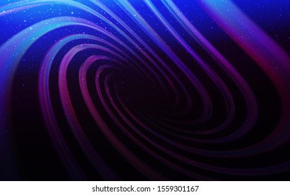 Dark Pink, Blue vector background with astronomical stars. Blurred decorative design in simple style with galaxy stars. Smart design for your business advert.